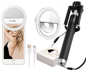 Selfiestick Kij Do Telefonów Z Lampka Led Uniwersa