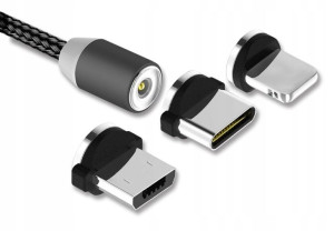 Kabel Ładowarka 3w1 Iphone / Micro Usb / Typ-c Led