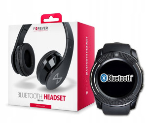 SŁUCHAWKI BT +SMART-WATCH do telefonu SONY SAMSUNG