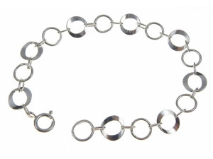 Elegancka Klasyczna Bransoletka Kółka Circle Ring