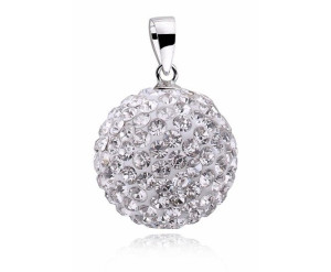 Srebrny Wisiorek Duża Kula Kulka Swarovski 16mm