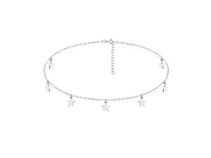 Rodowany Naszyjnik Choker Gwiazdki Stars Srebro