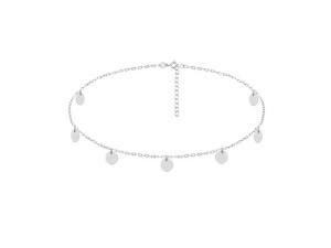 Rodowany Naszyjnik Choker Kółka Koła Circle Coin