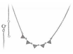 Rodowany Naszyjnik Choker Trójkąt Triangle Srebro