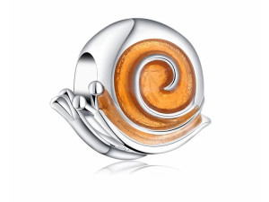 Srebrny Koralik Charms Beads Wolny Ślimak Snail