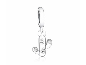 Srebrny Charms Mini Beads Kaktus Pustynny Cactus