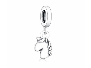 Srebrny Charms Mini Beads Unicorn Jednorożec Konik