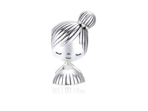 Srebrny Koralik Charms Beads Dziewczynka Dziecko