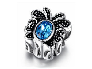 Srebrny Koralik Charms Beads Motylek Butterfly