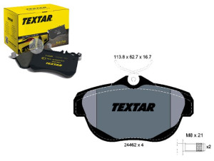 Textar Klocki Hamulcowe Citroen Tył C6
