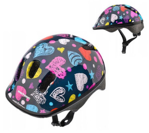 Kask Rowerowy Meteor Ks06 S 48-52cm Hearts