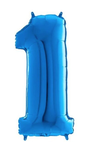 Balon foliowy cyfra 1 różne kolory