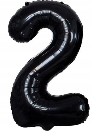 Balon foliowy cyfra 2 różne kolory