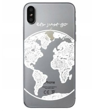 Etui iPhone biały globus