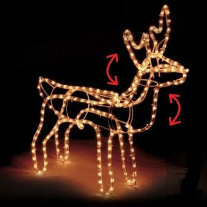 Lampka LED ozdoba RENIFER ruchoma głowa