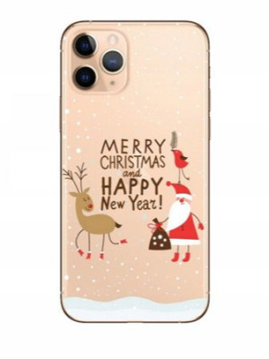 Etui iPhone Merry Christmas mikołaj renifer