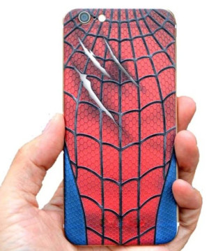 Etui iPhone Naklejka Czerwona Spiderman