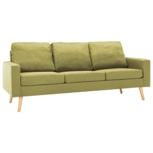3-osobowa sofa, zielona, tapicerowana tkaniną