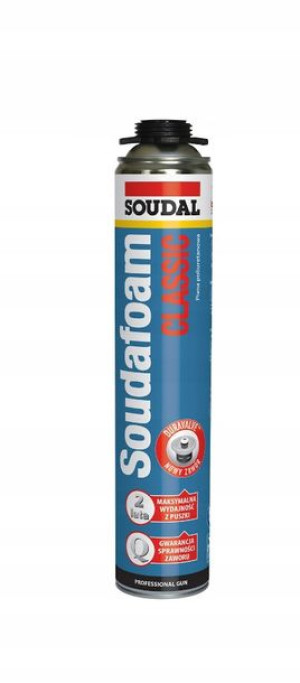 SOUDAL CLASSIC piana montażowa, uszczelniająca 750ml pistoletowa (7692)