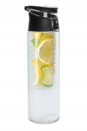Butelka Bidon Na Wodę Z Wkładem Na Owoce 800ml Blk