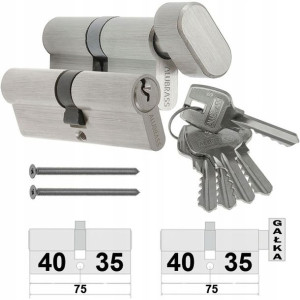 Wkładki Alubrass 35/40 + G35/40 System 5kl Nikiel