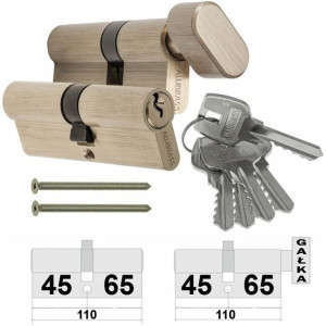 Wkładki Alubrass 45/65 + G65/45 System 5kl Mosiądz