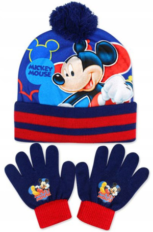 Czapka rękawiczki komplet Myszka Mickey Mouse