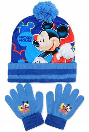 Czapka rękawiczki komplet Myszka Mickey Mouse