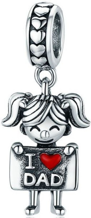Charms Srebro - Kocham Cię Tato