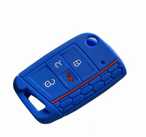 Etui silikonowe na kluczyk VW SKODA SEAT Niebieskie