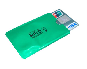 Etui na kartę zbliżeniową RFID zielone