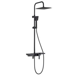 Bateria prysznicowa natryskowa panel slim kwadrat z deszczownicą 25 cm -
