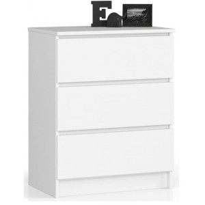 Komoda 60cm 3 Szuflady Biała