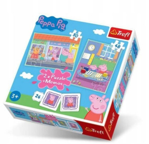 G147 Puzzle Trefl 78 Dzień Peppy puzzle 2w1