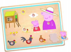 Farma Drewniana Układanka Świnka Peppa Peppa Pig