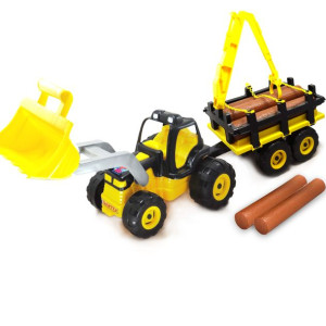 Mega Duży 100cm Traktor Z Drewnem Samochód Naczepa