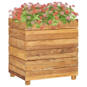 Donica 50x40x55cm drewno tekowe z recyklingu stal