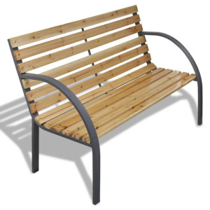 Ławka ogrodowa drewno żelazo 120cm