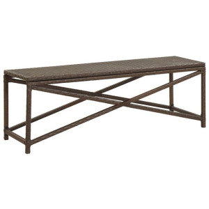 Ławka ogrodowa polirattan brązowa 120cm
