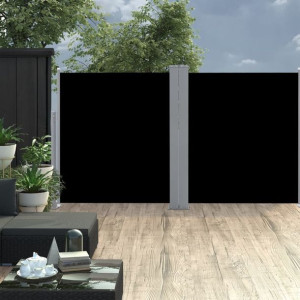Markiza boczna wysuwana dwustronna 170x600cm czarna