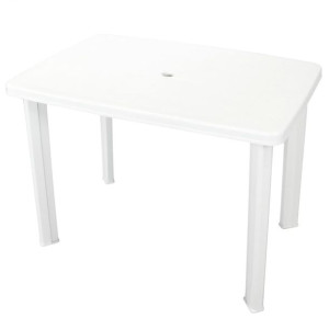 Stół ogrodowy biały 101x68x72cm plastikowy