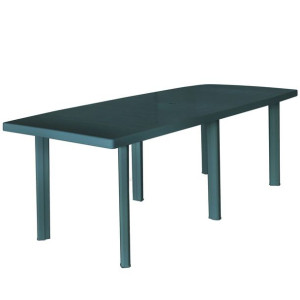 Stół ogrodowy zielony 210x96x72cm plastik
