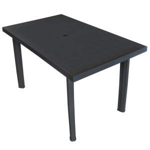 Stół ogrodowy antracyt 126x76x72cm plastik