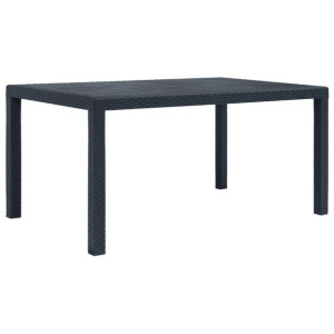 Stół ogrodowy 150x90x72cm plastik antracyt