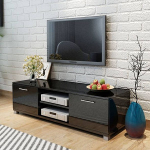 Komoda RTV połysk czarna 120x40.3x34.7cm