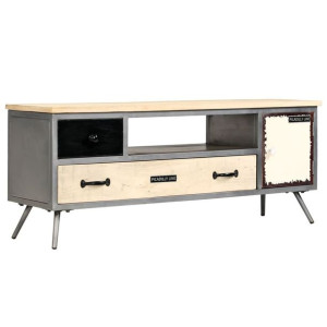 Komoda RTV drewno mango stal 120x30x45cm