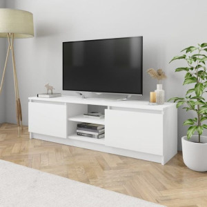 Komoda RTV biała płyta wiórowa 120x30x35cm