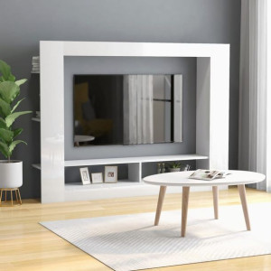 Komoda RTV połysk biała 152x22x113cm
