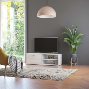 Komoda RTV połysk biała 120x34x37cm