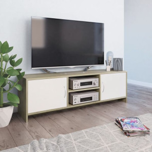 Komoda RTV biały dąb sonoma 120x30x37cm
